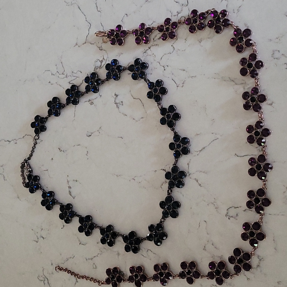 Pair of ann taylor flower chokers